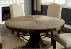 CM3014RT-5PC 5 pc One allium way lowell julia rustic natural tone finish 54" round dining table set