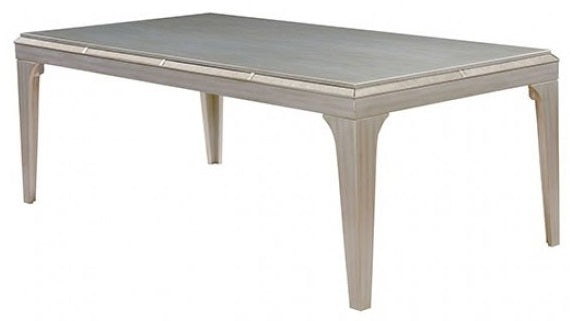 CM3020T 7 pc One allium way arthur diocles silver finish wood dining table set with antique mirror inserts