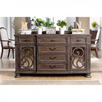 CM3150SV Arcadia rustic natural tone finish wood dining sideboard server buffet table