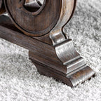 CM3150T-7PC 7 pc Arcadia rustic natural tone finish wood trestle base dining table set