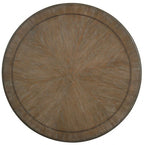 CM3150WH-RT 5 pc August grove abbottstown arcadia rustic antique white finish wood 60" round dining table set