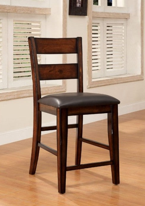 CM3187PC Set of 2 Red barrell studio RJ dickinson ii dark cherry finish wood counter height dining chairs