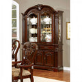CM3212HB Elana traditional style brown cherry finish wood dining hutch and buffet cabinet