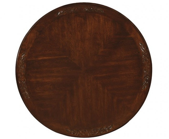 CM3212RT-5PC 5 pc elana brown cherry finish wood 48" round dining table set