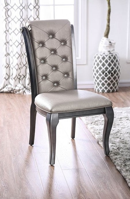 CM3219GY-SC Set of 2 amina contemporary style grey finish wood side chair
