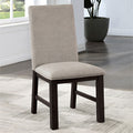 CM3252BK-SC  Set of 2 Umbria antique black finish wood gray fabric dining chairs