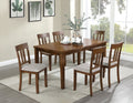 CM3253WN-7PC 7 pc Medford rustic walnut finish wood top dining table set