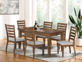 CM3259WN-7PC 7 pc Rapidview rustic walnut finish wood country style dining table set