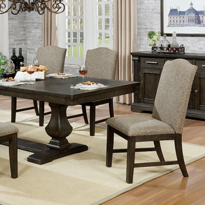 CM3310T-7PC 7 pc Gracie oaks johannes faulk espresso finish wood trestle base dining table set