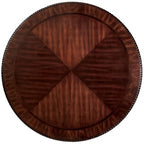 CM3319RT-L-7PC 7 pc bellagio brown cherry finish wood 60" round dining table set faux leather chairs