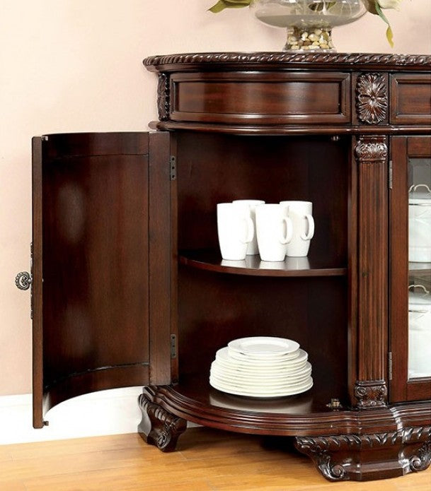 CM3319SV Astoria grand rolanda Bellagio brown cherry finish wood server