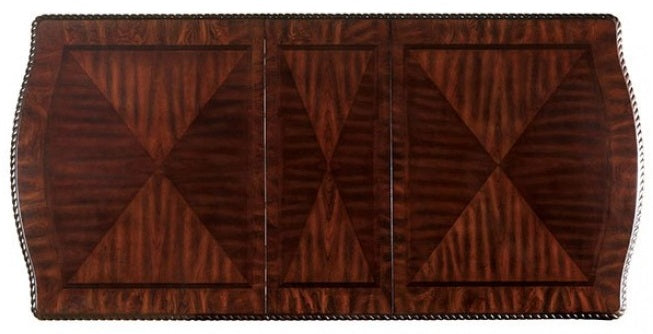 CM3319T-F-7PC 7 pc Astoria grand rolanda bellagio brown cherry finish wood double pedestal dining table set