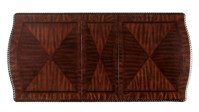 CM3319T-7PC 7 pc bellagio brown cherry finish wood double pedestal dining table set