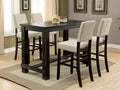 CM3324BK-BT-5PC 5 pc sania black finish wood bar height dining table set with padded chairs