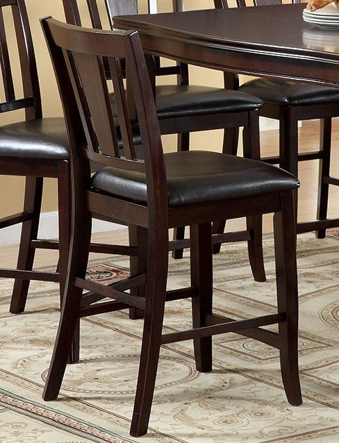 CM3336PC Set of 2 Charlton home highworth edgewood ii counter height espresso finish wood counter height dining chairs