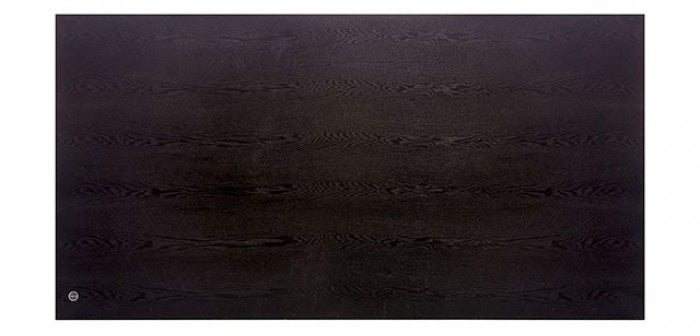 CM3394T-7PC 7 pc Evangeline black finish wood center led frosted glass light pedestal base dining table set