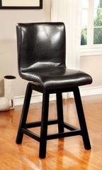 CM3433PT-6PC 6 pc Red barrel studio kolar hurley black finish wood triangular shaped counter height dining table set