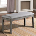 CM3542GY-BN  Red barrell studio laquila grey finish wood trestle base dining bedroom entry bench