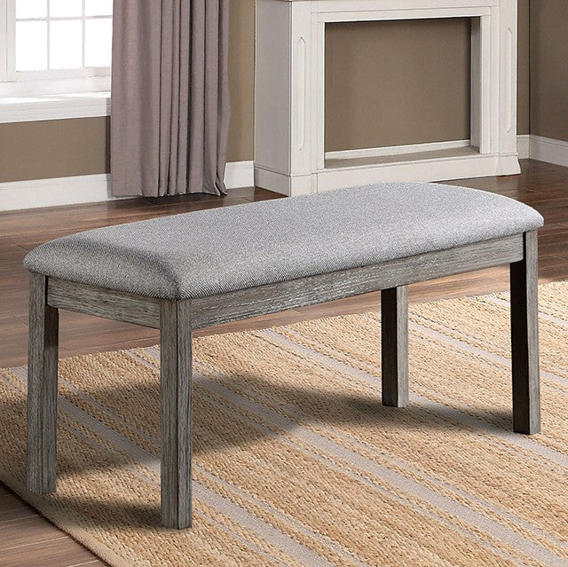 CM3542GY-BN  Red barrell studio laquila grey finish wood trestle base dining bedroom entry bench