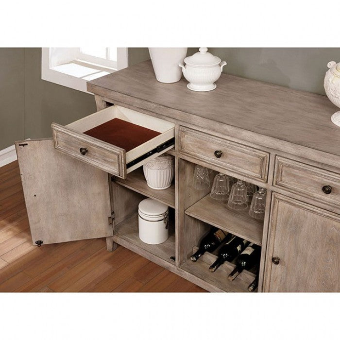 CM3577SV  Copper grove baghdati patience natural finish wood storage cabinet server buffet