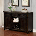 CM3577WN-SV  Copper grove baghdati patience dark walnut finish wood storage cabinet server buffet