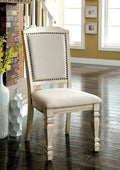 CM3600SC Set of 2 Initial lab tandor holcroft antique white finish wood dining chairs
