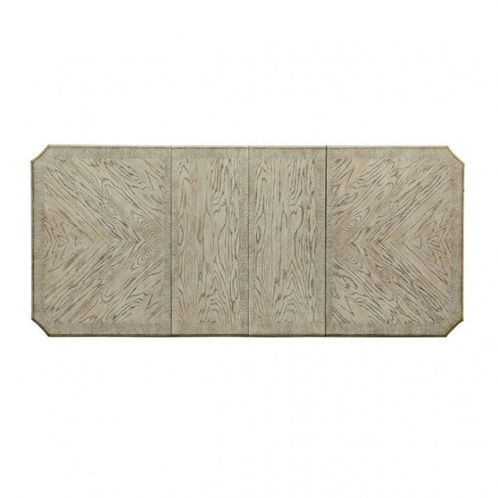 CM3600T-9PC 9 pc Initial lab tandor holcroft antique white finish wood dining table set