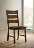 CM3604SC Set of 2 Loon peak sherwood dulce industrial style walnut finish wood dining chairs