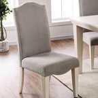 CM3630T-7PC 7 PC One allium way mercedes daniella antique white finish wood dining table set