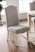 CM3630SC Set of One allium way mercedes daniella antique white finish wood dining chairs