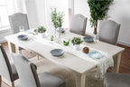 CM3630T-7PC 7 PC One allium way mercedes daniella antique white finish wood dining table set