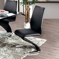CM3650BK-SC-2PK Set of 2 Orren ellis mattison midvale modern style black faux leather modern dining chairs
