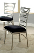 CM3729SC-2PK Williams import co. roxo modern style satin plated metal dining chairs