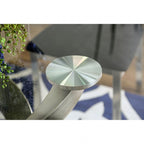 CM3729T-3728-5PC 5 pc Williams import co. roxo modern style satin plated metal 48" round glass dining table set