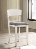 CM3733WG-PC 2 pc Canora grey stacie chalk white / grayish finish wood counter height dining chairs