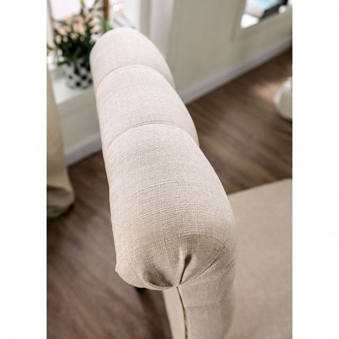 CM3735T-IV-6PC 6 pc One allium way greyleigh alfred rustic black finish trestle base dining table set ivory chairs