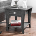 CM4085E Wrought studio mcnaughton amity grey finish wood end table with drawer