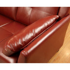 CM6268RD 2 pc peever mahogany red leatherette "L" shaped sectional sofa set