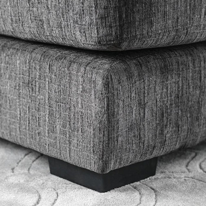 CM6587-SECT-LL-R 3 pc Latitude Run Ruthanne Kaylee gray chenille fabric sectional sofa set with right chaise