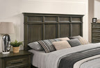 CM7221GY-4PC 4 pc Loon peak Houston warm gray finish wood queen bedroom set with panel style headboard