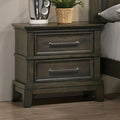 CM7221GY-N  Loon peak Houston warm gray finish wood panel style nightstand