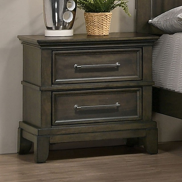 CM7221GY-N  Loon peak Houston warm gray finish wood panel style nightstand