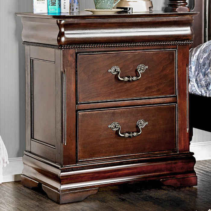 CM7260N Mandura luxurious english style cherry finish wood nightstand end table