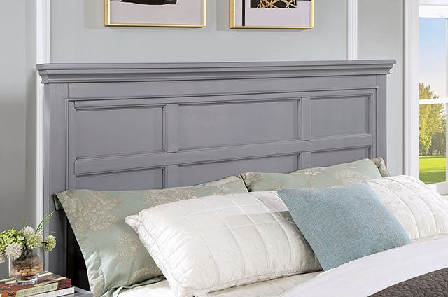CM7413GY 4 pc Rosdorf park Castile grey finish wood queen bedroom set with storage drawers heron cove