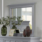 CM7413GY 4 pc Rosdorf park Castile grey finish wood queen bedroom set with storage drawers heron cove