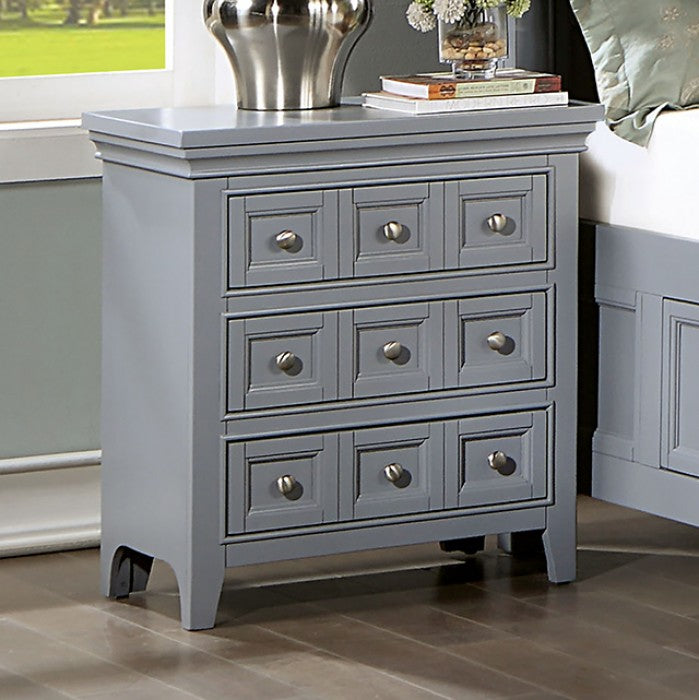CM7413GY 4 pc Rosdorf park Castile grey finish wood queen bedroom set with storage drawers heron cove