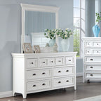CM7413WH 4 pc Rosdorf park Castile white finish wood queen bedroom set with storage drawers heron cove