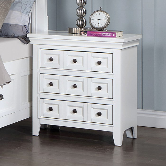 CM7413WH 4 pc Rosdorf park Castile white finish wood queen bedroom set with storage drawers heron cove