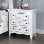 CM7413WH 4 pc Rosdorf park Castile white finish wood queen bedroom set with storage drawers heron cove