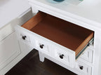 CM7413WH-N  Rosdorf park Castile white finish wood 3 drawer nightstand heron cove